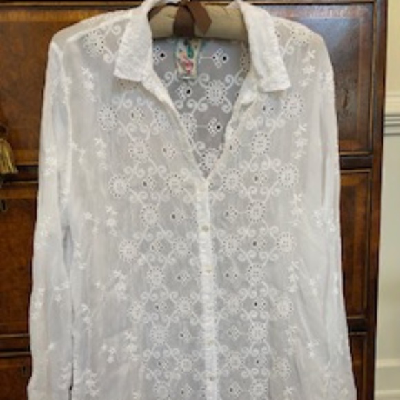 Johnny Was blouse Large white - Picture 3 of 13